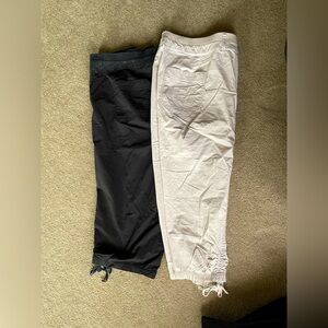 Avenue 18 - 2 pairs of Cargo Capris- Black & Khaki